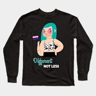 Different Not Less, Gay Pride Long Sleeve T-Shirt